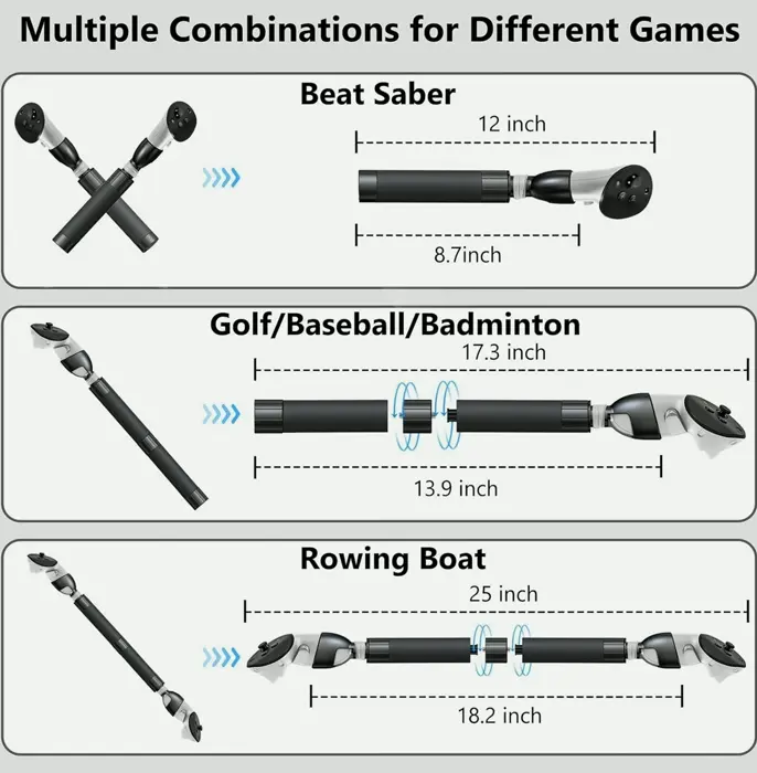 Virtual Reality Controller Extensions for Oculus Quest 3