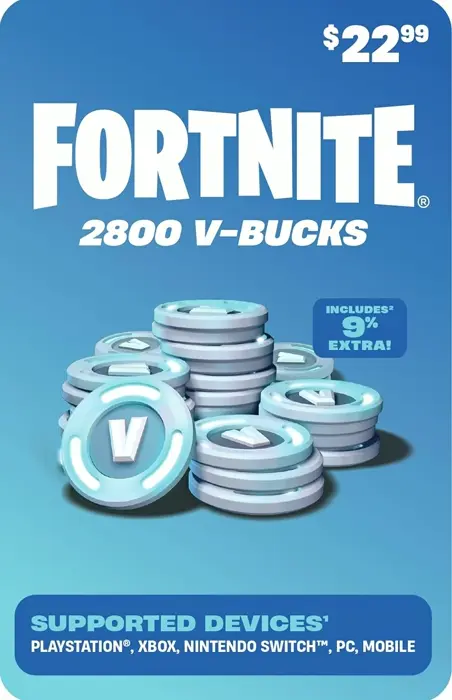 FORTNITE Digital V-Bucks 2800 - PS4/Xbox/Switch/PC/Mobile [Digital Code]