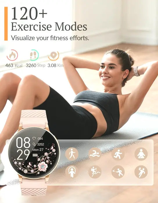 Ladies' Smart Watch, Fitness Tracker featuring Calls, 1.39'' Screen, Blood Tracking, Water-Resistant