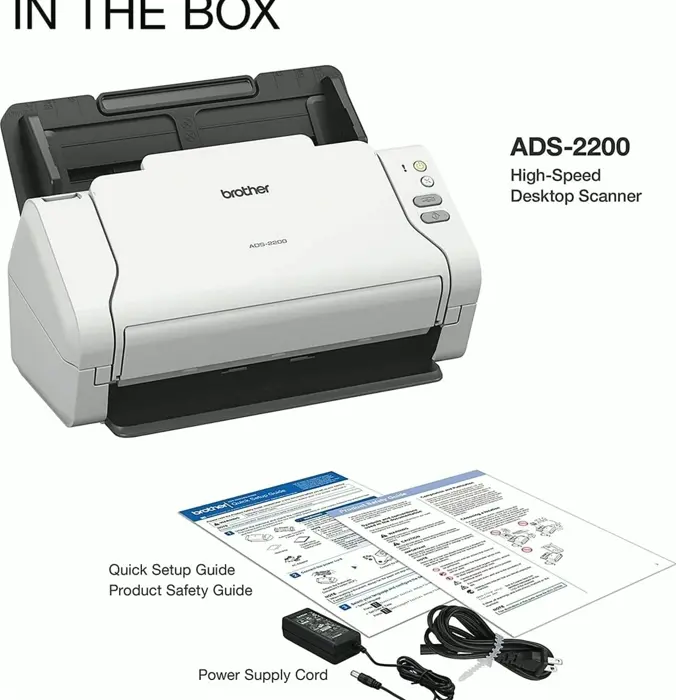 Brother High-Speed Desktop Document Reader, ADS-2200, Duplex Scanning