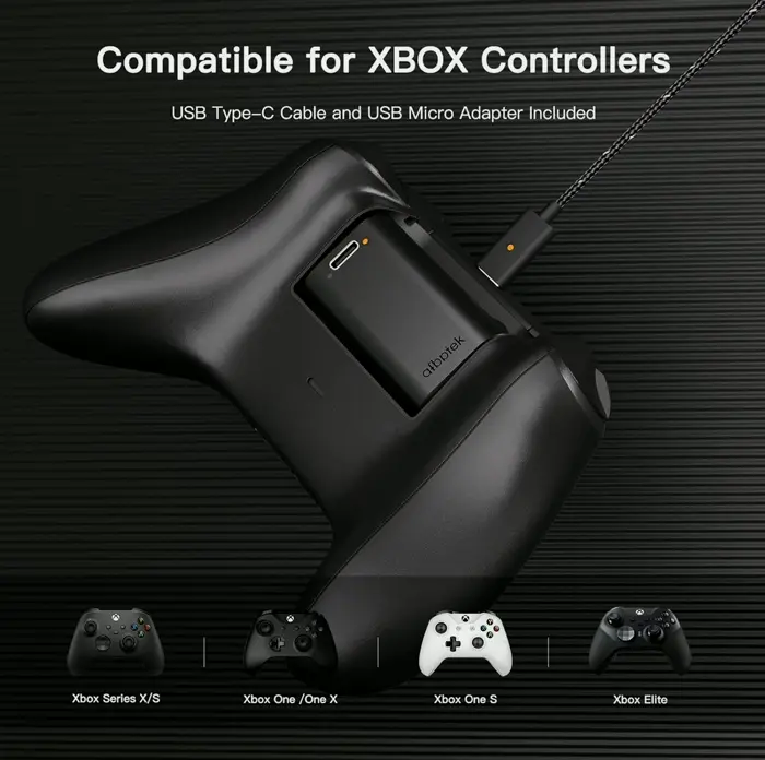 2-Pack Rechargeable Battery for Xbox Controllers