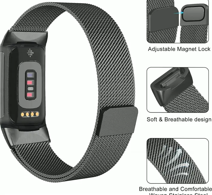 Fitbit Charge 5 Straps by Surundo, Milanese Loop