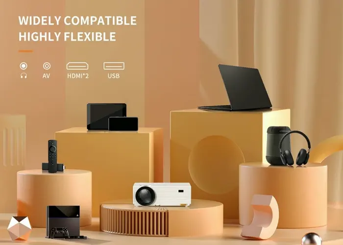 Mini Projector Featuring Dual-Band WiFi and Bluetooth