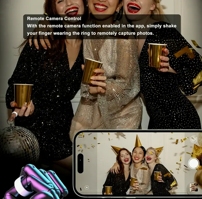 Smart Ring Health Monitor, Water-resistant Fitness Tracker Band