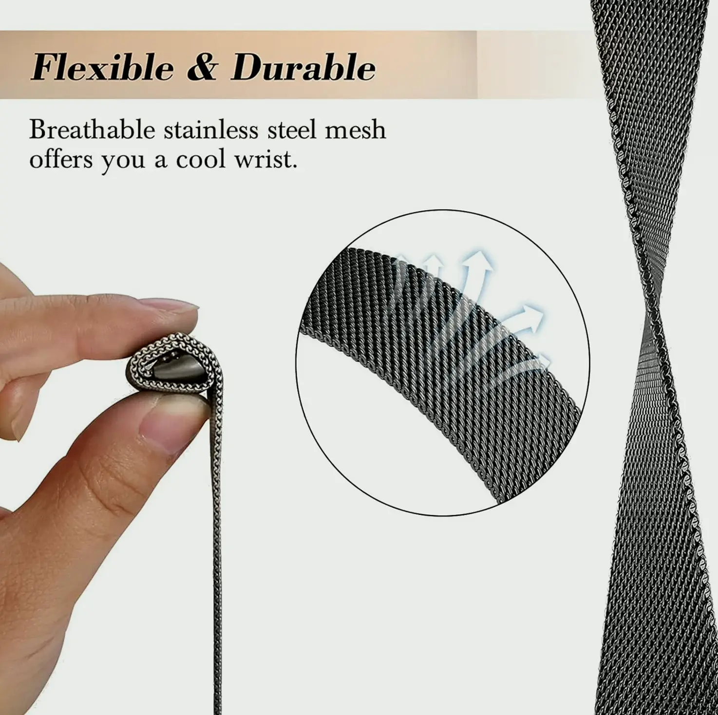 Fitbit Charge 5 Straps by Surundo, Milanese Loop