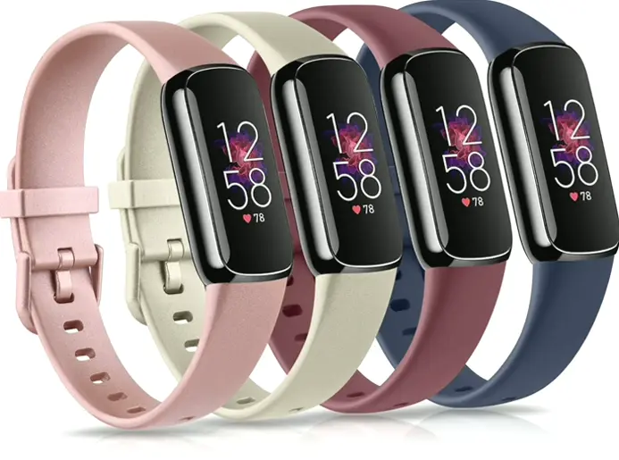 Set of 4 Straps for Fitbit's Luxe Soft Wristband