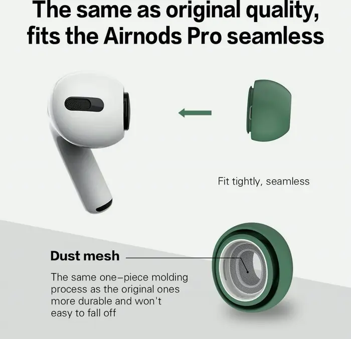 4-Pair AirPods Pro 1 & 2 Soft Ear Tips (Multicolor)