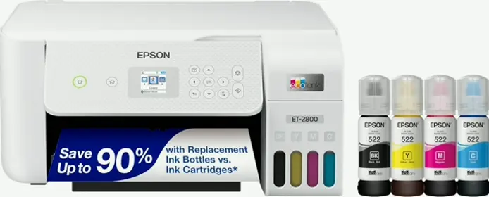 Epson's EcoTank ET-2800 Colored Printer Wireless All-in-One Unit