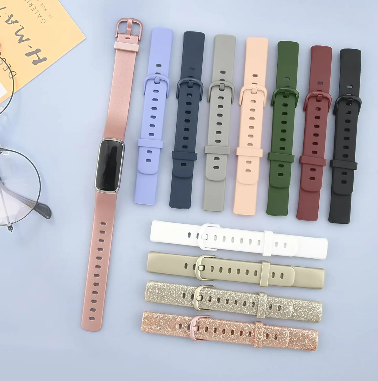 Set of 4 Straps for Fitbit's Luxe Soft Wristband