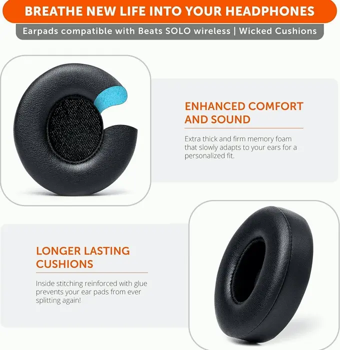 Compatible Cushions for Beats Solo Headsets