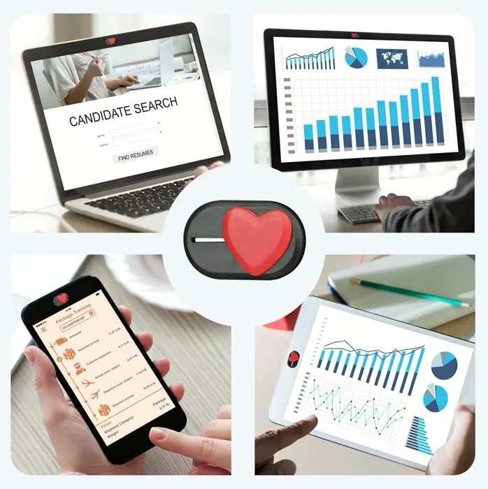 Webcam Cover Slider (Set of 4) - Heart-shaped Cover