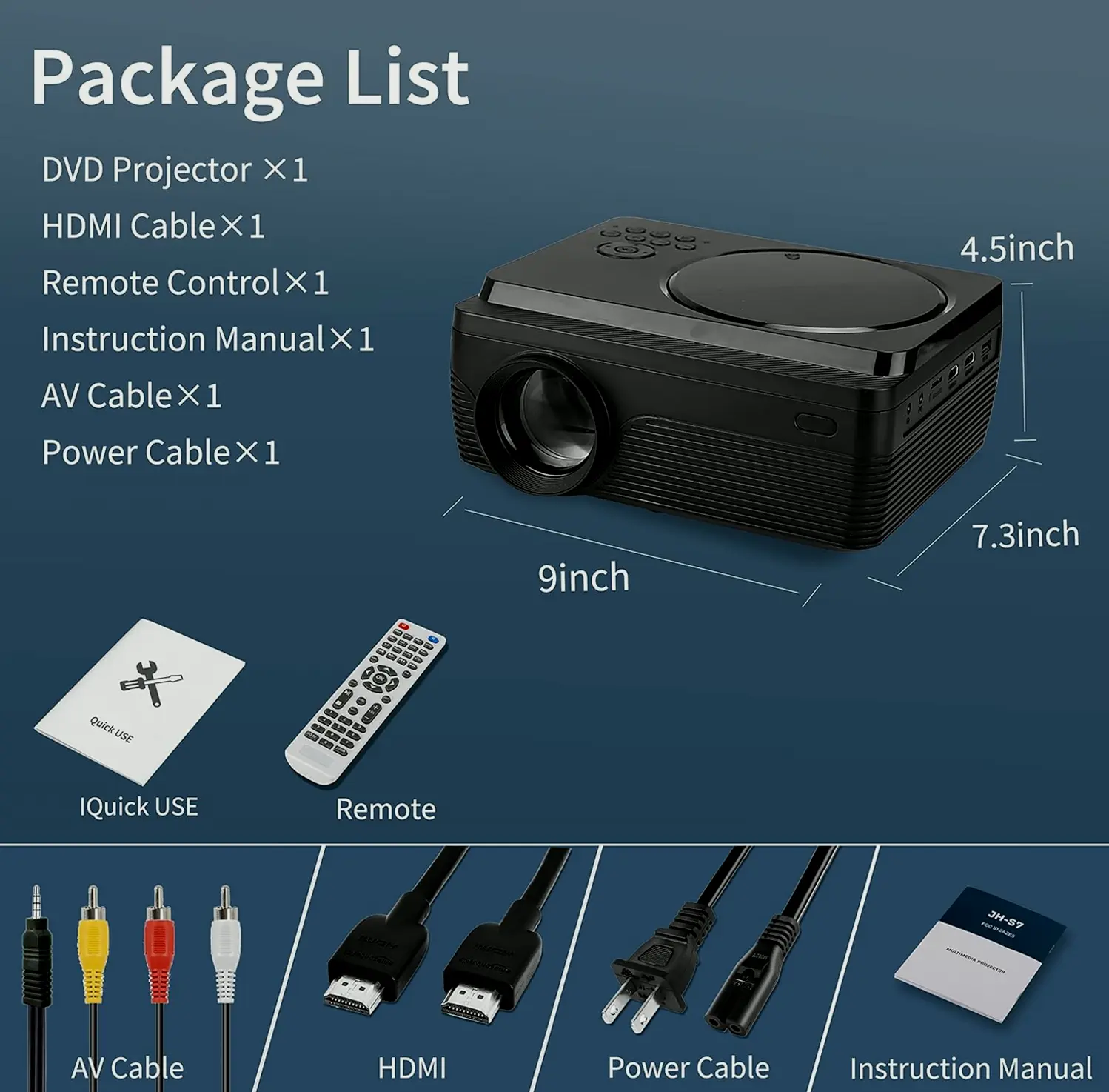 Compact High-Definition 1080P Movie Projector for Exterior Entertainment
