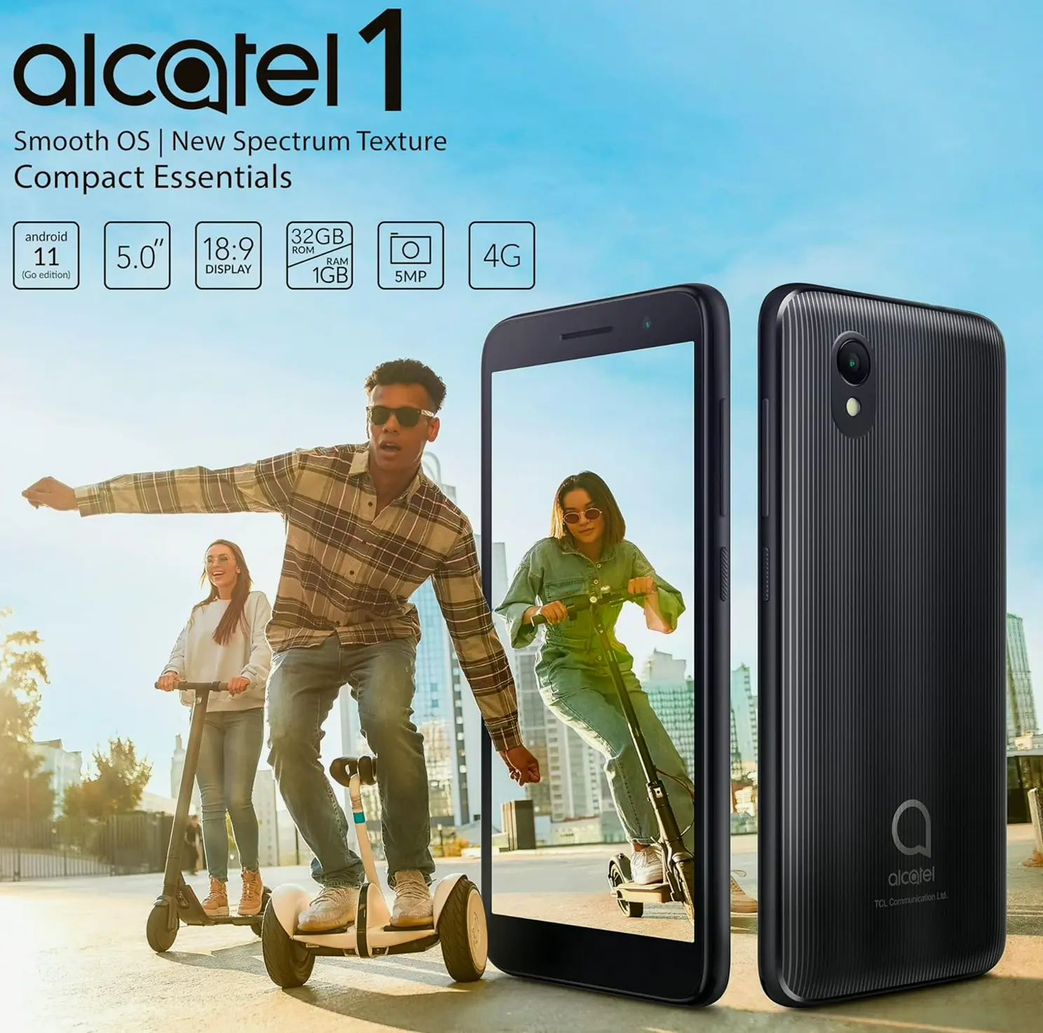 Alcatel 1 Dual 5.0" Unlocked Phone